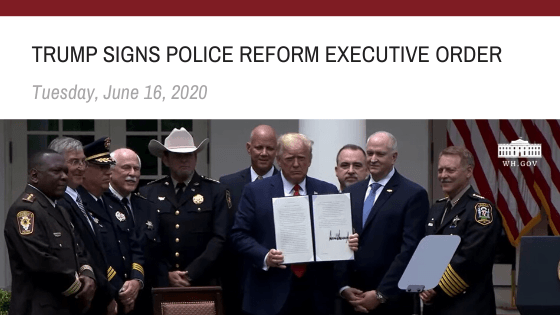 Report: Trump Signs Police Reform Executive Order
