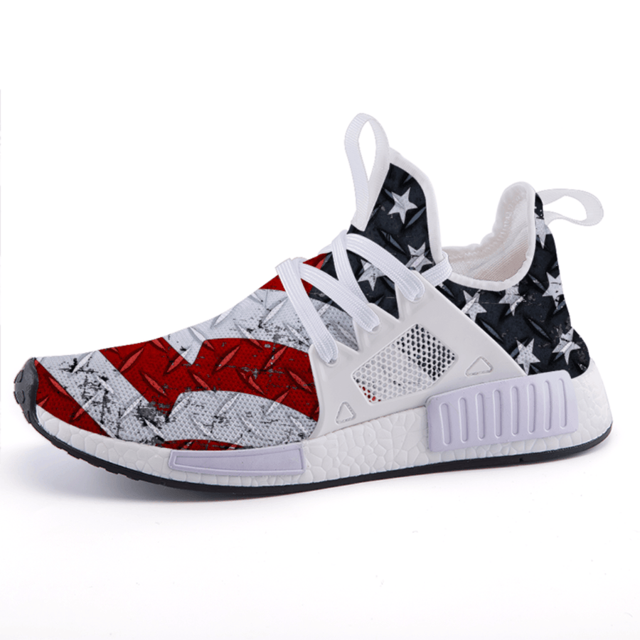Military Veteran Edition USA Steel American Flag Patriotic Nomad Shoes