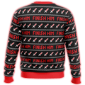 Trump Finish Him Premium Ugly Christmas Sweater