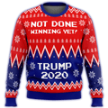 Trump 2020 Not Done Winning Yet Premium Ugly Christmas Sweater