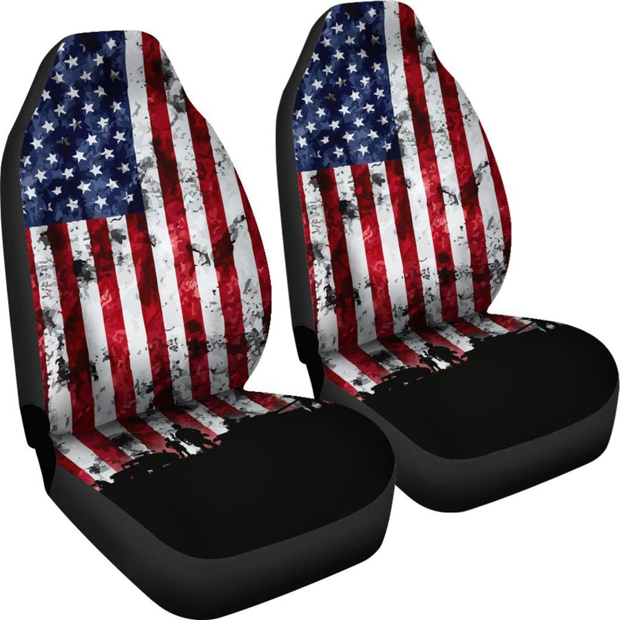 American Military Veteran Car Seat Covers Set Of 2