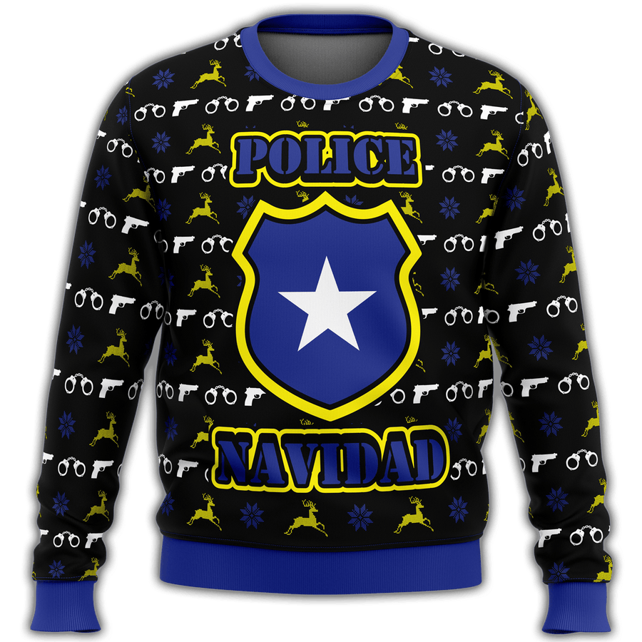 Police Navidad Premium Ugly Christmas Sweater