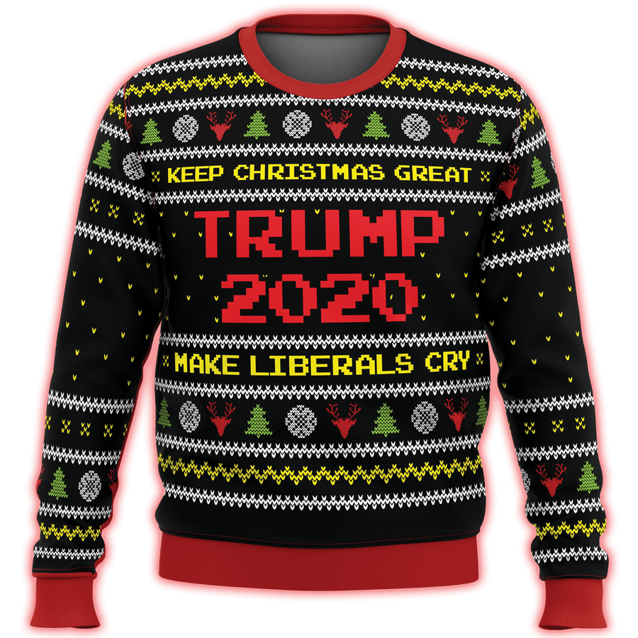 Trump Make Liberals Cry Premium Ugly Christmas Sweater