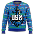US Navy Anchor Premium Ugly Christmas Sweater