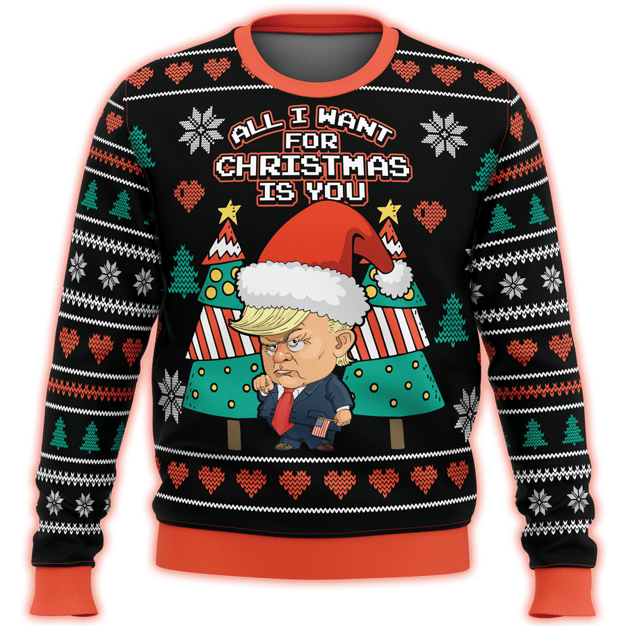 All I Want For Christmas Is You Trump Premium Ugly Christmas Sweater